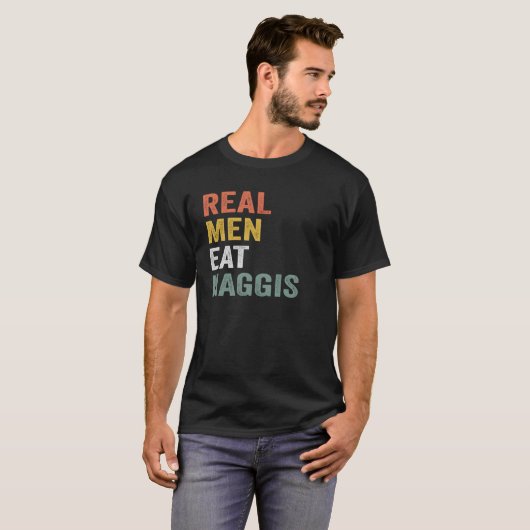 Real Mannen Eat Haggis T-shirt (Voorkant volledig)