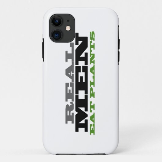 REAL MANNEN EAT PLANTEN iPhone case (Achterkant)