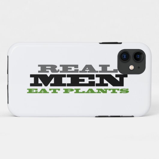 REAL MANNEN EAT PLANTEN iPhone case (Achterkant (horizontaal))