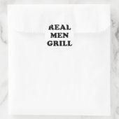 Real Mannen Grill Ronde Sticker (Tas)
