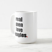 Real Mannen Love Beagles Mok (Voorkant links)