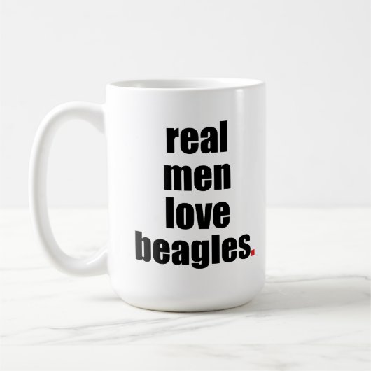 Real Mannen Love Beagles Mok (Links)