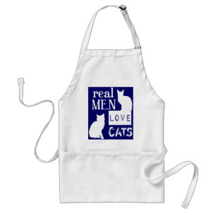 Real Mannen Love Cats (beschikbaar in alle kleuren Standaard Schort