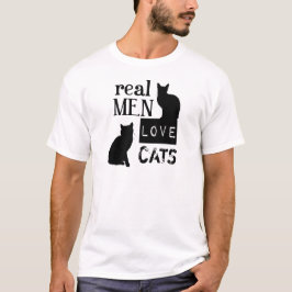 Real Mannen Love Cats (beschikbaar in alle kleuren T-shirt