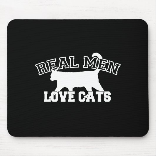 Real Mannen Love Cats Decor Muismat (Voorkant)