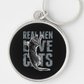Real Mannen Love Cats Decor Sleutelhanger (Voorkant)