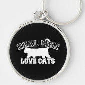 Real Mannen Love Cats Decor Sleutelhanger (Voorkant)