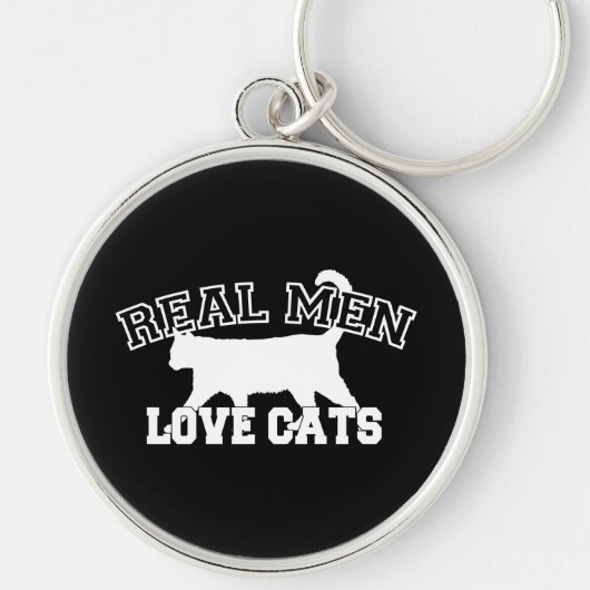 Real Mannen Love Cats Decor Sleutelhanger (Voorkant)