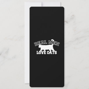 Real Mannen Love Cats Graphic Design on Black Deco