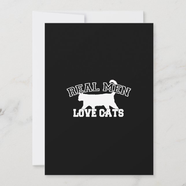 Real Mannen Love Cats Graphic Design on Black Deco (Voorkant)