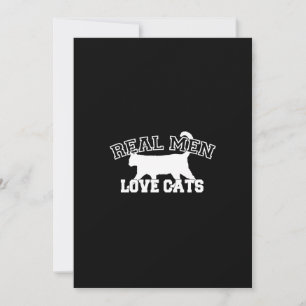 Real Mannen Love Cats Graphic Design on Black Deco