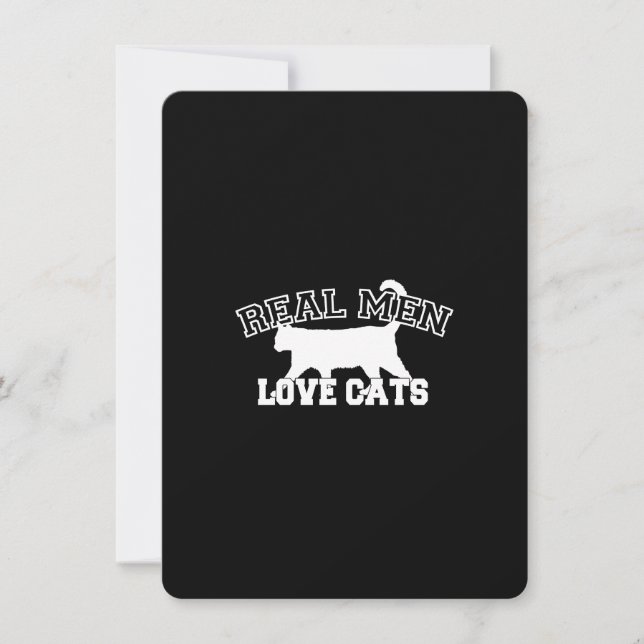 Real Mannen Love Cats Graphic Design on Black Deco (Voorkant)