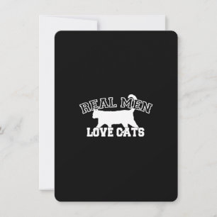 Real Mannen Love Cats Graphic Design on Black Deco