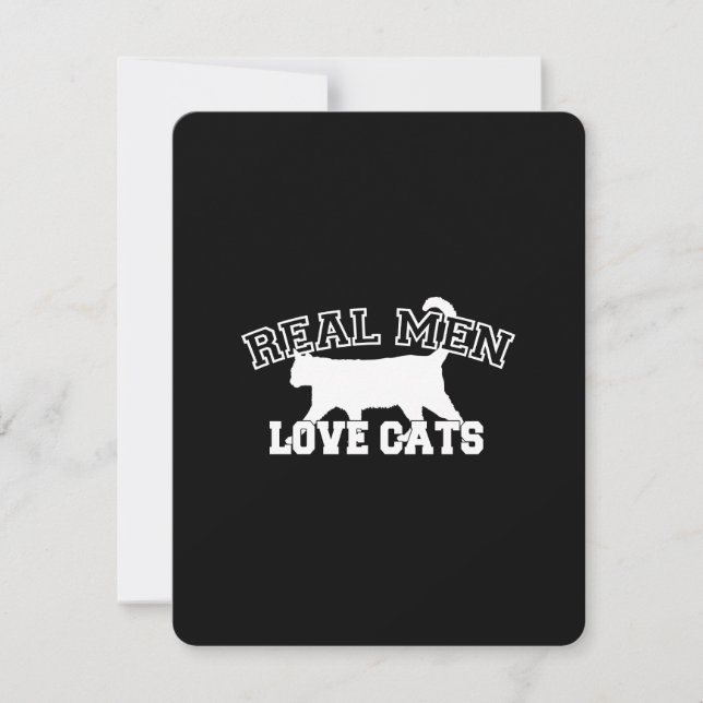 Real Mannen Love Cats Graphic Design on Black Deco (Voorkant)