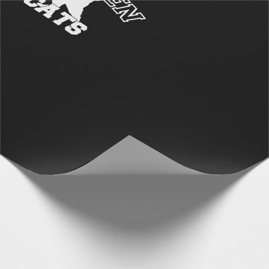 Real Mannen Love Cats Graphic Design on Black Deco Cadeaupapier (Hoek)