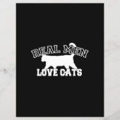 Real Mannen Love Cats Graphic Design on Black Deco Flyer (Voorkant)