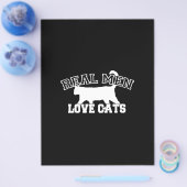 Real Mannen Love Cats Graphic Design on Black Deco Flyer (Enkel)