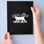 Real Mannen Love Cats Graphic Design on Black Deco Flyer (Hand)
