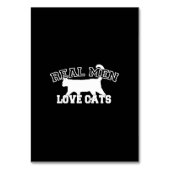 Real Mannen Love Cats Graphic Design on Black Deco Kaart (Voorkant)