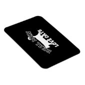 Real Mannen Love Cats Graphic Design on Black Deco Magneet (Rechterzijde)