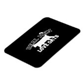 Real Mannen Love Cats Graphic Design on Black Deco Magneet (Linkerzijde)