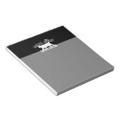 Real Mannen Love Cats Graphic Design on Black Deco Notitieblok (Schuin)