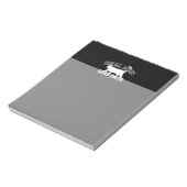 Real Mannen Love Cats Graphic Design on Black Deco Notitieblok (Linkerzijde)