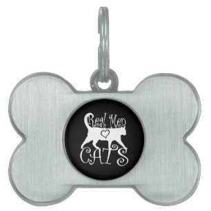Real Mannen Love Cats Logotype Huisdieren Naamplaatje