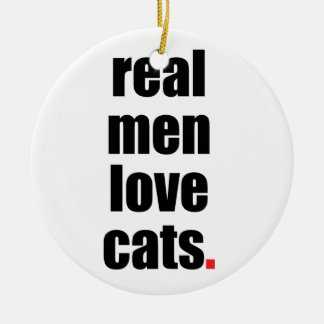 Real Mannen Love Cats Ornament