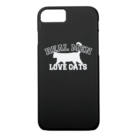 Real Mannen Love Cats Statement Case-Mate iPhone Case (Achterkant)