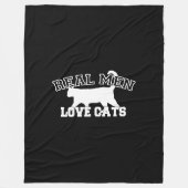 Real Mannen Love Cats Statement Fleece Deken (Voorkant)
