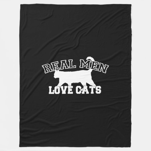 Real Mannen Love Cats Statement Fleece Deken (Voorkant)
