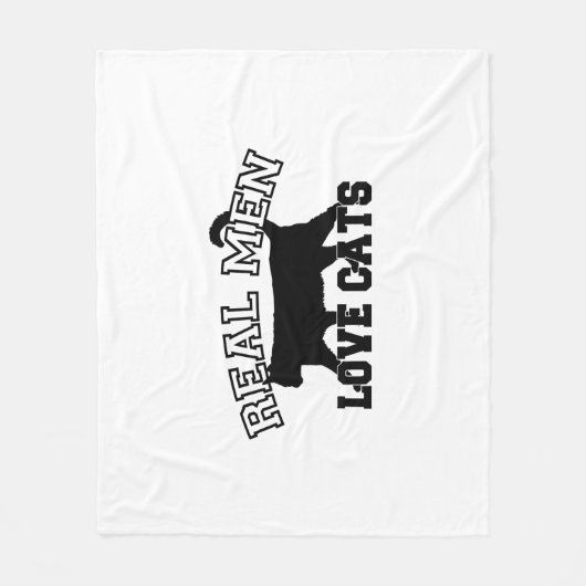 Real Mannen Love Cats Statement Fleece Deken (Voorkant)