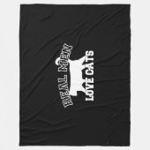 Real Mannen Love Cats Statement Fleece Deken (Voorkant)