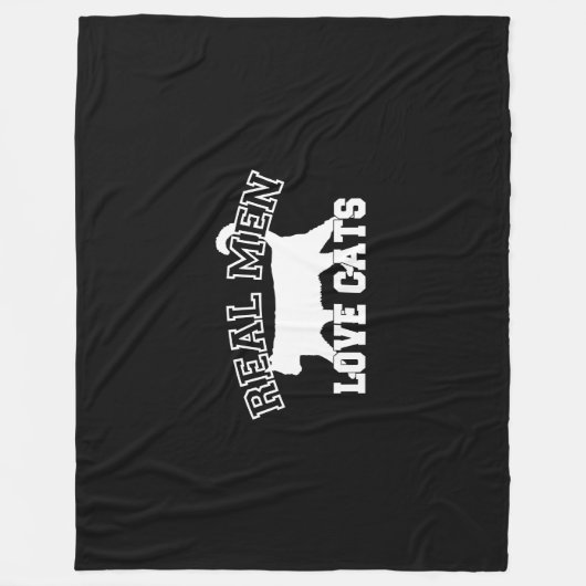 Real Mannen Love Cats Statement Fleece Deken (Voorkant)