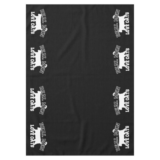 Real Mannen Love Cats Statement Tafelkleed (Voorkant)