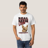 Real Mannen Love Chihuahua T-shirt (Voorkant volledig)