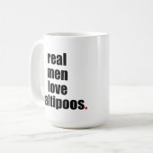 Real Mannen Love Maltipoos Mok (Voorkant links)