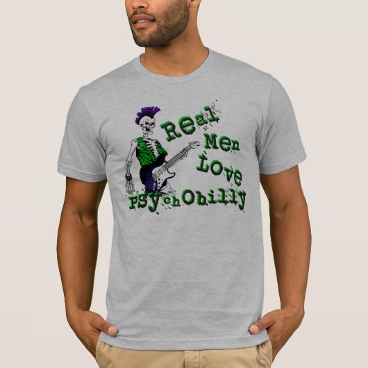 Real Mannen Love Psychobilly T-shirt (Voorkant)