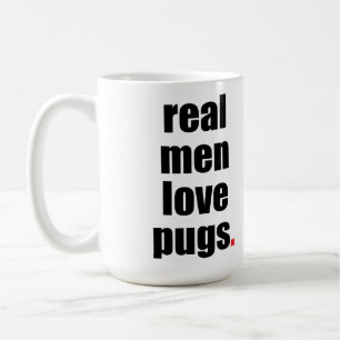 Real Mannen Love Pugs Mok
