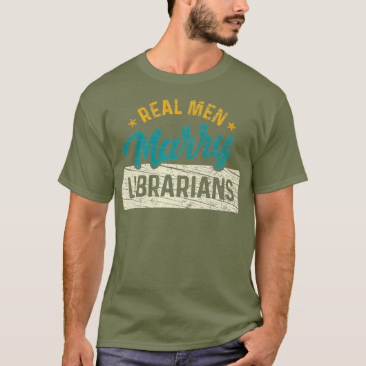 Real Mannen Marry Librari  Funny Premium T-shirt (Voorkant)