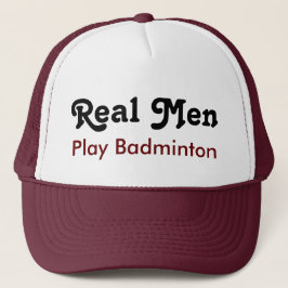 Real Mannen Play Badminton Trucker Pet