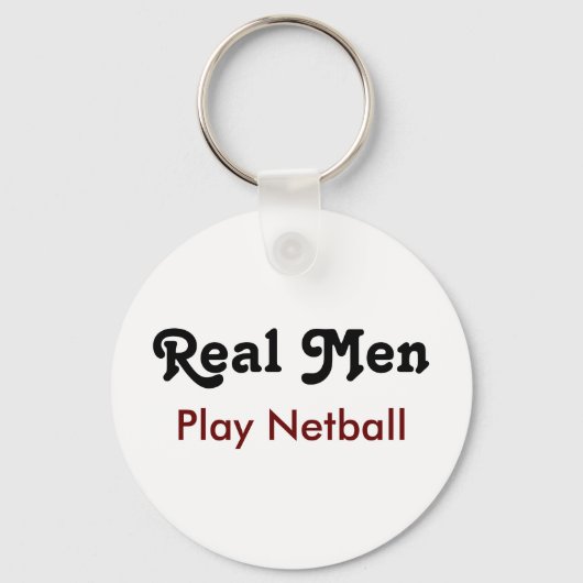 Real Mannen Play Netball Sleutelhanger (Voorkant)