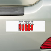 Real Mannen Play Rugby Bumpersticker (Op auto)