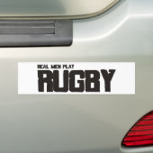 Real Mannen Play Rugby Bumpersticker (Op auto)