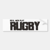 Real Mannen Play Rugby Bumpersticker (Voorkant)