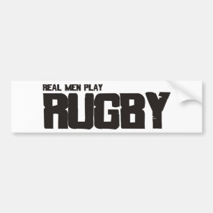 Real Mannen Play Rugby Bumpersticker