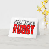 Real Mannen Play Rugby Kaart (Gele Bloem)
