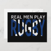 Real Mannen play Rugby Scotland Briefkaart (Voorkant / Achterkant)