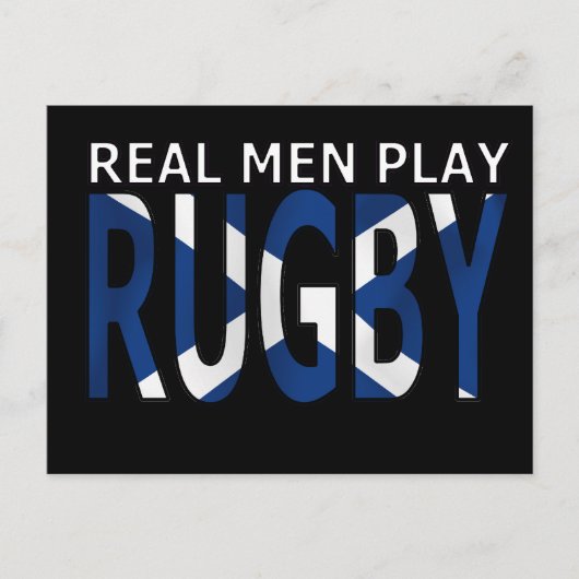 Real Mannen play Rugby Scotland Briefkaart (Voorkant)